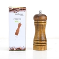 Manual dark oak wood pepper mill with premium matching gift box packaging - Color Box / 5 Inch / Antique Silver