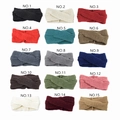 Fasce in maglia in 15 colori con trama a costine e design a incrocio chic per l'autunno - Colore misto uniforme