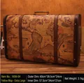 XL (60x39.5x24cm) Yellow Map Pattern