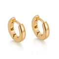 Polished golden stainless steel huggie hoop earrings with a sleek mirror finish - Type B 3*7mm / Gold