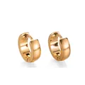 Polished 18K gold plated stainless steel chunky huggie hoop earrings in a minimalist style - Type E 2*9mm / Gold
