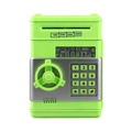 Bright green ATM piggy bank with electronic keypad and rolling handle toy - Green