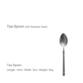 Vintage 304 stainless steel tea spoon for dessert and coffee in silver finish - Tea Spoon