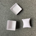 Scatola regalo per orologi bianca minimalista con coperchio quadrato e cuscino abbinato - Scatola regalo bianca