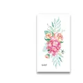 Waterproof temporary tattoo sticker with pink watercolor hydrangea flowers 6x10.5cm - 6*10.5cm / Hydrangea and China Rose (Q-027)
