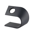 Soporte de aluminio negro mate en forma de U con recorte preciso para cargador de Apple Watch - Gris