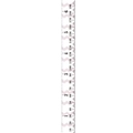 Nordic canvas growth chart for children featuring clear metric and inch scale markings - Pink Wave