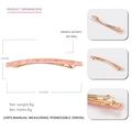 Rosafarbene Haarspange aus Acetat mit Marmormuster und goldener 10,5 cm Federklemme - Rosa