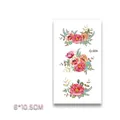 Waterproof floral temporary tattoo sticker with colorful rose designs style Q-009 - 6*10.5cm / Colorful Realistic Flowers (Q-009)
