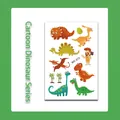 Tatuaggio temporaneo impermeabile per bambini con disegni di dinosauri cartoni animati WK-072 - Uomo Primitivo e Dinosauri (WK-072)