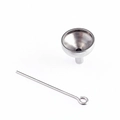 Polished stainless steel filling funnel and needle kit for cremation pendant necklace - Urn Filling Tool Set (Funnel + Pin)