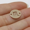 Golden Scorpio zodiac pendant with hollow mirror finish stainless steel design - Scorpio Style (Rose Gold 8)