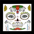 Detailansicht von Modell YC-L013 Tag der Toten Full Face temporäres Tattoo Aufkleber Set - HFS013
