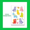 Tatuaggi temporanei impermeabili per bambini con disegni di dinosauri colorati - Set di Dinosauri Disegnati a Mano Versione Q (WK-070)