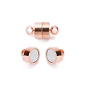 Rose gold cylindrical magnetic clasps for DIY jewelry necklaces and bracelets - 6*11mm (10Pcs/Pack) / Rose Gold