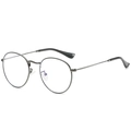 Lunettes rondes en métal gris anthracite avec verres filtrant la lumière bleue - Couvre-pied Plat Noir Pour Pistolet C4