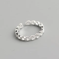 S925 Sterling Silber Verstellbarer Ring mit einzigartigem Hohlherzmuster-Design - Herz-Hohl-Stil (TYJ190)