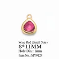 Ciondolo a goccia bordeaux 8x11mm per creazione di gioielli fai-da-te e collane - Piccolo (8*11MM) / Borgogna