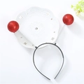 Valentine's Day headband with red glitter ball boppers on a black plastic band - Red Glitter Foam Ball