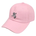 Light pink baseball cap with astronaut embroidery, minimalist breathable outdoor sun hat - Adjustable / Pink