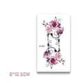 Temporary purple rose tattoo sticker with vintage jewelry chain, model Q-022, 6x10.5cm - 6*10.5cm / Purple Rose Jewelry Chain (Q-022)