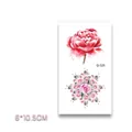 Waterproof temporary tattoo sticker with red peony and pink rose floral design Q-025 - 6*10.5cm / Red Peony Rose Cluster (Q-025)