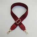 Dettaglio tracolla intrecciata rossa e nera con clip dorate e punte in pelle - Rosso & Borgogna