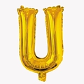 32-inch metallic golden letter U foil balloon for birthday and wedding party decor - Letter U