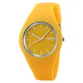 Minimalist SKMEI quartz watch featuring vibrant yellow silicone strap and matching dial - Yellow