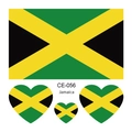 Conjunto de pegatinas de tatuaje temporal con bandera nacional de Jamaica, arte. - Jamaica