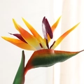 Lifelike artificial bird of paradise flower with vibrant orange petals and green stem - Yellow