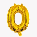 32-inch metallic gold foil balloon in number 0 shape for birthday party decoration - Letter O