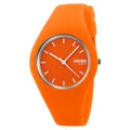 Skmei modern orange silicone sports watch with minimalist analog dial and quartz movement - Orange