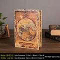 Decoratieve boekendoos met vintage kaartstijl, groot formaat, voor kantoor en opslag - Antieke Kaart-Groot