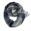 Macro shot of a plaid scarf featuring a functional hidden pocket for storing cash - Pocket Scarf F04