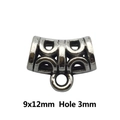 Antique silver plated 9x12mm hollow pattern jewelry connector with 3mm hole - 6534-Antique Silver Hollow