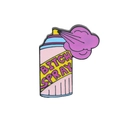 Creative spray can enamel pin featuring Bitch Spray artistic text with colorful design - BITCH SPRAY Paint Can
