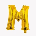 32-inch gold metallic letter M foil balloon for birthday and wedding party decoration - Letter M