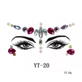 Face jewel stickers in teardrop and round shapes for forehead and eye decoration - YT-20