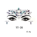 Detailed crown-shaped iridescent facial rhinestones and under-eye jewels for parties - YT-26