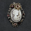 Deep Red Round Rhinestone Style (XD7362 Antique Gold)