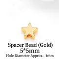 Perline distanziatrici a stella dorate 5x5mm con foro 1mm per creazione gioielli DIY - Stella / 5mm / 5MM Stella Dorata