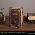 Scatola a forma di libro vintage Tour Eiffel in finta pelle marrone per decoro ufficio - Tour della Torre-Medio