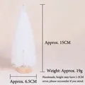 Mini albero di Natale bianco con base in legno e dimensioni di 15cm per decorazione - Albero di Natale Bianco da 15CM