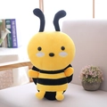 Plush bee stuffed animal toy in bright yellow and black stripes on a cozy chair - 20cm (With Suction Cup)