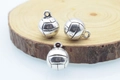 Lot de 3 breloques de volley-ball en argent en alliage vintage pour bijoux de sport - 8460 Volleyball 4.1g-11x14mm