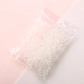 Bulk clear mini disposable elastic hair ties for girls in transparent poly bag packaging - Transparent (1000PCS)