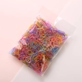 Colorful disposable elastic hair bands for kids in mixed pink yellow and blue tones - Vivid Multicolor (1000PCS)