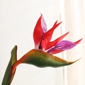 Artificial Bird of Paradise flower in bright red and orange for home decoration - Red