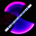Leuchtender Drehstift mit LED-Lichtern und Gewichten für Profi-Tricks und Pen-Spinning - Spirale / Blau